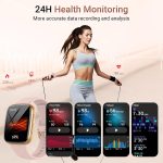 Tensky Smart Watch for Women/Men Android & iPhone, AI Voice, 1.85" AMOLED Screen Fitness Tracker with Bluetooth Call, 3ATM Waterproof Heart Rate/Sleep/SpO2 Monitor, Pedometer, 100+ Sport Modes - Image 4