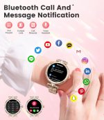 LIGE Smart Watches for Women (Answer/Make Call) with Diamonds，1.19” AMOLED Smartwatch with Heart Rate/SpO2/Sleep Monitor,IP68 Waterproof Fitness Tracker 111 Sport Modes Pedometer for Android iOS,Gold - Image 3
