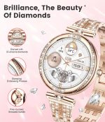LIGE Smart Watches for Women (Answer/Make Call) with Diamonds，1.19” AMOLED Smartwatch with Heart Rate/SpO2/Sleep Monitor,IP68 Waterproof Fitness Tracker 111 Sport Modes Pedometer for Android iOS,Gold - Image 4