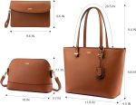 Handbags for Women Shoulder Bags Tote Satchel Hobo 3pcs Purse Set - Image 5