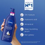 NIVEA Essentially Enriched Body Lotion for Dry Skin, Pack of 2, 16.9 Fl Oz Pump Bottles - Image 4