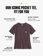 Carhartt womens Loose Fit Heavyweight Short-sleeve Pocket T-shirt Work Utility T-Shirt (pack of 1) - Image 3