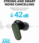 Soundcore P30i by Anker Noise Cancelling Earbuds, Strong and Smart Noise Cancelling, Powerful Bass, 45H Playtime, 2-in-1 Case and Phone Stand, IP54, Wireless Earbuds, Bluetooth 5.4 (Green) - Image 4