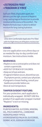 Replens Long-Lasting l Moisturizer with single-use applicator, 8 Count (Pack of 1) - Image 6