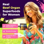 Primal Queen Female-Optimized Beef Organ Superfood Supplement (Beef Liver, Kidney, Heart, & 3 More) - 100% Grass Fed, Pasture Raised Cattle - Balance Hormones, Energy, & More for Women - Image 4
