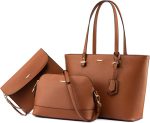 Handbags for Women Shoulder Bags Tote Satchel Hobo 3pcs Purse Set - Image 2