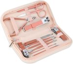 Nail Clippers and Beauty Tool Portable Set, Rose Gold Martensitic Stainless Steel Manicure Set 12 in 1, with Pink Leather Bag, Suitable for Home, Workplace, Outdoor Travel, Gift Giving, Beauty Salon. - Image 2