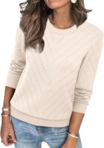 Sampeel Womens Sweaters Crew Neck Long Sleeve Tops Knit Soft Pullover Sweaters Cozy Dressy Casual Shirts Fashion Clothing - Image 2