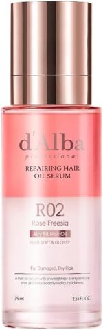 d'Alba Professional Repairing Hair Oil Serum Lightweight Leave-In Oil for Dry, Damaged Hair, Deep Nourish & Gloss Finish with Keratin Complex & Amino Acids, Vegan formula 75ml - Image 2