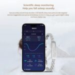 Smart Stylish Bracelet with Heart Rate,Blood Oxygen,Sleep Tracking,IP68 Waterproof,Magnetic Charging(Silver) - Image 4