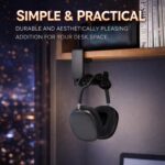 EURPMASK Choose the color of europe PC Gaming Headset Headphone Hook Holder Hanger Mount, Headphones Stand with Adjustable & Rotating Arm Clamp, Under Desk Design, Universal Fit, Built in Cable Clip O - Image 4