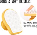 Scalp Massage Brush Massage - 100% Plastic-Free | Scalp Massager - Anti-Dandruff Effect - Hair Head Massage Spider Brush, Gadgets for Women, Hair Massage Brushes (White, 1 Piece) - Image 4