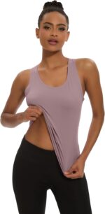 Dalavch 5 Pack Women's Workout Racerback Tank Tops Crop Spandex Yoga Athletic Running Gym Sports Tops for Women - Image 3