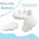 Leolee Keyboard Cloud Wrist Rest & Mouse Set, White W/ Leather Surface Non-Slip Base Palm Relieve Arm Pain Pc Gaming/Office/Computer/Laptop(Cd001) - Image 4