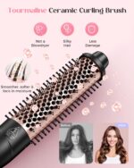 5 in 1 Curling Wand Set, Curling Iron with New Upgraded Curling Brush and 4 Interchangeable Ceramic Curling Wand(0.5”-1.25”), Fast Heating, Include Heat Protective Glove & 2 Clips & Hair Brush - Image 4