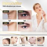 Face Light Therapy Device, Based on Triple Action LED, Thermal, and Vibration Technologies, Face and Neck Beauty Device with 7 Color LED for Home Use, Improve Skin(Glossy White) - Image 4