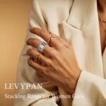 2-Pack 14K Gold Plated Stacking Rings for Oura Ring Gen 4/Gen 3, Cubic Zirconia Simulated oura ring stack Diamond Rings for Women - Image 4