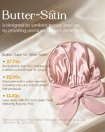 YANIBEST Schlafhaube aus Seide, Satin, für Schwarze Damen und Herren, für lockige Zöpfe - Image 3