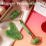 BAIMEI Gua Sha And Jade Roller Tool, Face And Neck Massage Kits, Gua Sha Soothes, Calms And Relaxes Skin, Gifts For Valentine's Day - Image 3