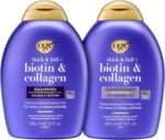 OGX Thick & Full Shampoo & Conditioner with Biotin & Collagen (2x 385ml), Sulfate-Free Surfactants for Luxurious, Voluminous Hair, Strengthening and Nourishing Haircare Set Package design may vary - Image 3
