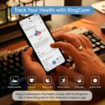 RingConn Gen 2, World’s First Smart Ring with Sleep Apnea Monitoring, No APP Subscription, 12-Day Battery Life, Stress/Heart Rate/Women's Health Tracker, Android & iOS Compatible (Gold, Size 8) - Image 4