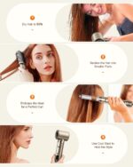 5-in-1 Professional Hair Dryer Brush, Powerful Multi-Styler with Auto-Wrap Curlers, Fast Drying Curling Straightening Volumizing Without Heat Damage, Storage Case Best Gift for Girl/Women - Image 5