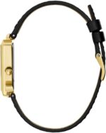 GUESS Ladies 34mm Watch - Black Strap Champagne Dial Gold Tone Case - Image 4