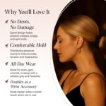 Kitsch Spiral Hair Ties and Ponytail Hair Coils 8-Pack, Brunette - Image 4