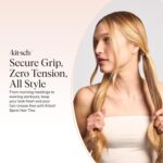 Kitsch Spiral Hair Ties and Ponytail Hair Coils 8-Pack, Brunette - Image 8