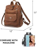 PU Leather Backpack Purse for Women Fashion Multipurpose Design Handbag Ladies Shoulder Bags Travel Backpack - Image 3