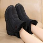 Women Solid Snow Boots Winter Ankle Ladies Flat Bottom Fashion Zipper Short Bootie Waterproof Footwear Warm Shoes, 1859 - 38 EU - Image 3