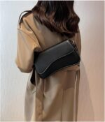 Shoulder Bag for Women Y2K Trendy Purse Vegan Leather Hobo Handbags Clutch Saddle Bag with 2 Removable Strap - Image 4