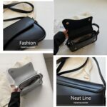 Shoulder Bag for Women Y2K Trendy Purse Vegan Leather Hobo Handbags Clutch Saddle Bag with 2 Removable Strap - Image 5