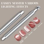 Nail Magnet Tool | Double-Tip Kitten Eye Magnet for Nails,Ergonomic Grip Multi-Functional Beauty Gadget for Fingernails Polish Women Adults Teens - Image 3