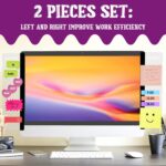 Office Desk Accessories 2pcs Computer Monitor Memo Board Computer Message Board Office Supplies for Women Men Computer Sticky Note Holder Home Office Accessories Office Desktop Message Office Decor - Image 3