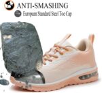 Steel Toe Shoes for Women Lightweight Breathable Safety Work Sneakers Non-Slip Puncture-Proof Utility Slip On Footwear for Industrial Construction - Image 4