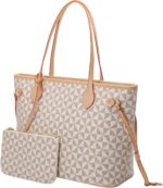 Lacel Urwebin Handbags for Women Designer Fashion Purses Top Handle Satchel Leather Shoulder Bags 2pcs with Small Wallet (White), White - Image 8