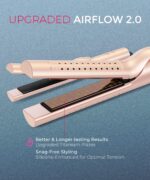 TYMO Airflow Straightener and Curling Iron - Ionic Hair Straightener and Curling Bar 2 in 1 for Fast Styling or Natural Waves with 360° Airflow, Combustion Protection, 32mm Curling Iron for Large - Image 6