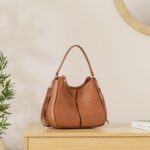 Realer Handbags for Women Large Designer Ladies Hobo bag Bucket Purse Faux Leather - Image 4