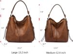Realer Handbags for Women Large Designer Ladies Hobo bag Bucket Purse Faux Leather - Image 5