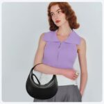 Keyli Crescent Shoulder Bag for Women Trendy Leather Crossbody Hobo Purse Vegan Clutch Handbag Adjustable Strap - Image 4