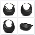 Keyli Crescent Shoulder Bag for Women Trendy Leather Crossbody Hobo Purse Vegan Clutch Handbag Adjustable Strap - Image 6