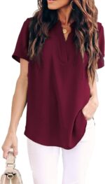 Allimy womens Allimy Womens Summer Dressy Blouses Tops Blouse (pack of 1) - Image 3