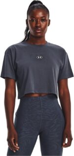 Under Armour Women's UA BRANDED LOGO CROP SS T-shirt - Image 4