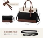 LOVEVOOK Laptop Tote Bag for Women,Leather Work Bag, Waterproof Business Teacher Bag,Large Computer Handbag Purse Briefcase,Office Gifts for Women - Image 8