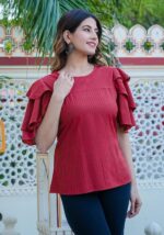 YASH GALLERY Women's Kantha Cotton Embroidered Regular Top - Image 4