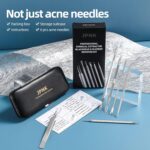JPNK Blackhead Remover Tool Comedones Extractor Acne Removal Kit for Blemish, Whitehead Popping, 6 Pcs Zit Removing for Nose Face Tools with a Leather Bag - Image 6