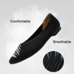 TERRIFI Women's Flats Shoes, Pointed Toe Knit Ballet Flats, Comfortable Slip-On Design, Stylish and Dressy, Ideal for Everyday Wear, Ideal Combination of Comfort and Elegance, Versatile Footwear - Image 6