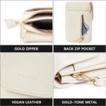 BOSTANTEN Crossbody Bag For Women Leather Small Crossbody Purse Cell Phone Wallet Purses Should Bag, B-01-pebble Beige-white, S, contemporary - Image 7
