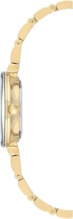 Anne Klein Women Analog Japanese Quartz Watch with Metal Strap AK/2434BKGB, Gold & Black - Image 3